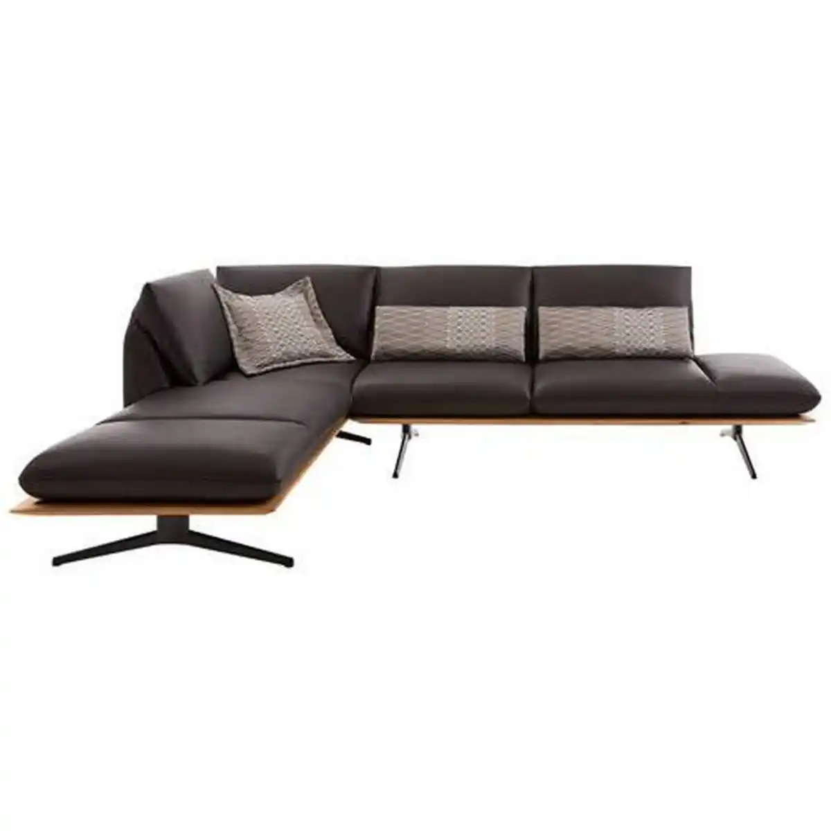 Bild 1 von Dieter Knoll Ecksofa, Braun, Leder, Echtleder, Anilinleder, Wildeiche, massiv, 4-Sitzer, Eckteil, L-Form, 282x205 cm, Goldenes M, Dgm, Typenauswahl, Lederauswahl, Stoffauswahl, planbar, seitenverkehr