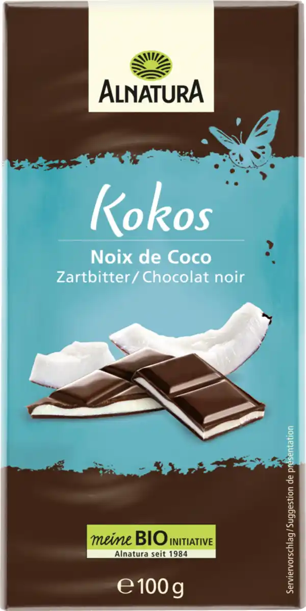 Bild 1 von Alnatura Bio Kokos Zartbitter Schokolade, 100 g