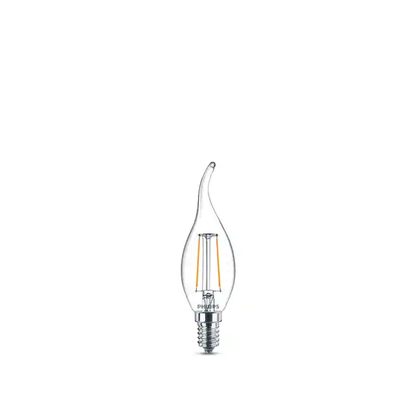 Bild 1 von Philips LED Lampe Kerzenorm 2W E14 warmweiß 250 lm klar