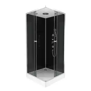 Aurlane Komplettdusche 'Club Square' mit Schiebetür silber 90 x 90 x 215 cm