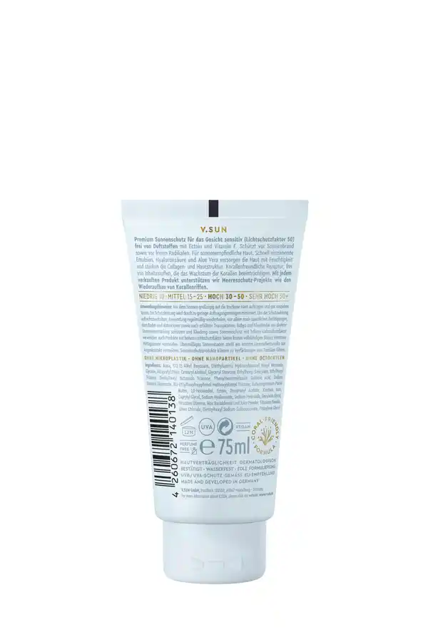 Bild 2 von V.SUN Sun Cream Face sensitiv LSF 50, 75 ml