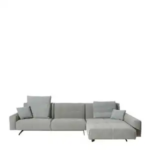 Rolf Benz Wohnlandschaft RB 50, Hellgrau, Textil, 340x180 cm, Goldenes M, Wohnzimmer, Sofas & Couches, Wohnlandschaften