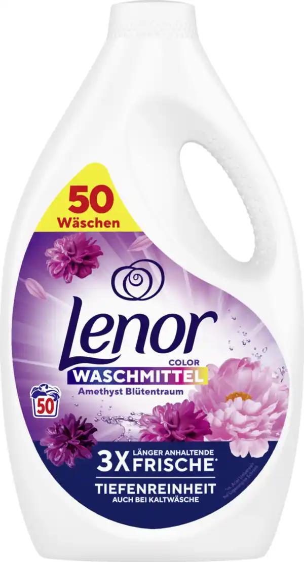 Bild 1 von Lenor Colorwaschmittel Flüssig Amethyst Blütentraum 50 WL