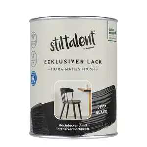 Stiltalent Lack 'deep black' Extra-matt 0,5 l