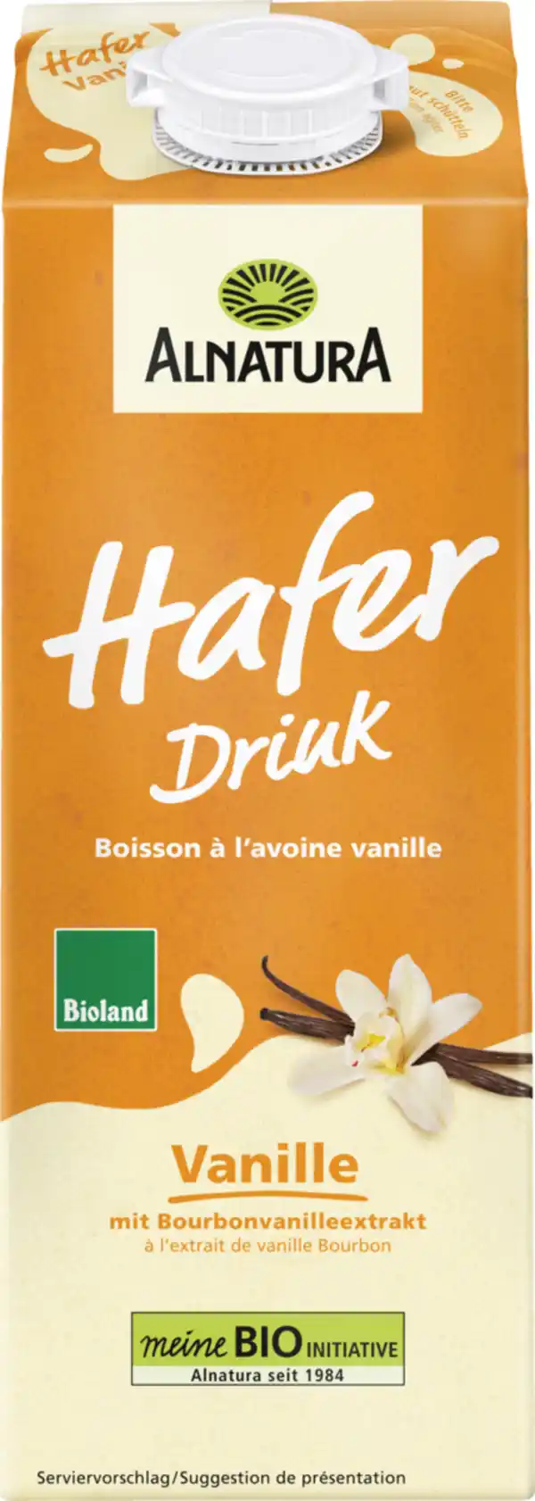 Bild 1 von Alnatura Bio Hafer Drink Vanille Bioland, 1 L