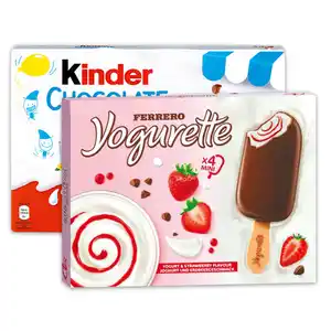 Ferrero Kinder Schokolade Eis / Yogurette Eis