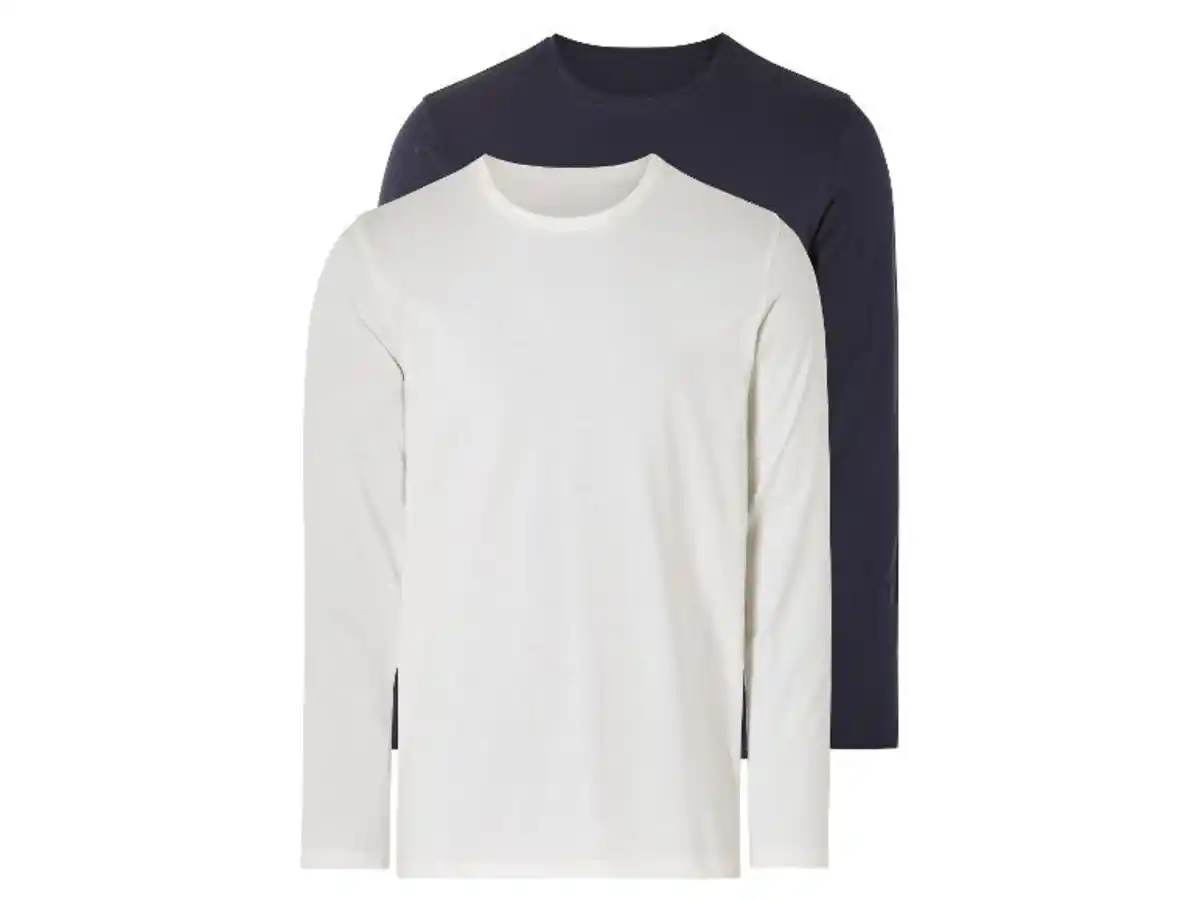 Bild 2 von LIVERGY® Herren Langarmshirts, 2 Stück, körpernah geschnitten