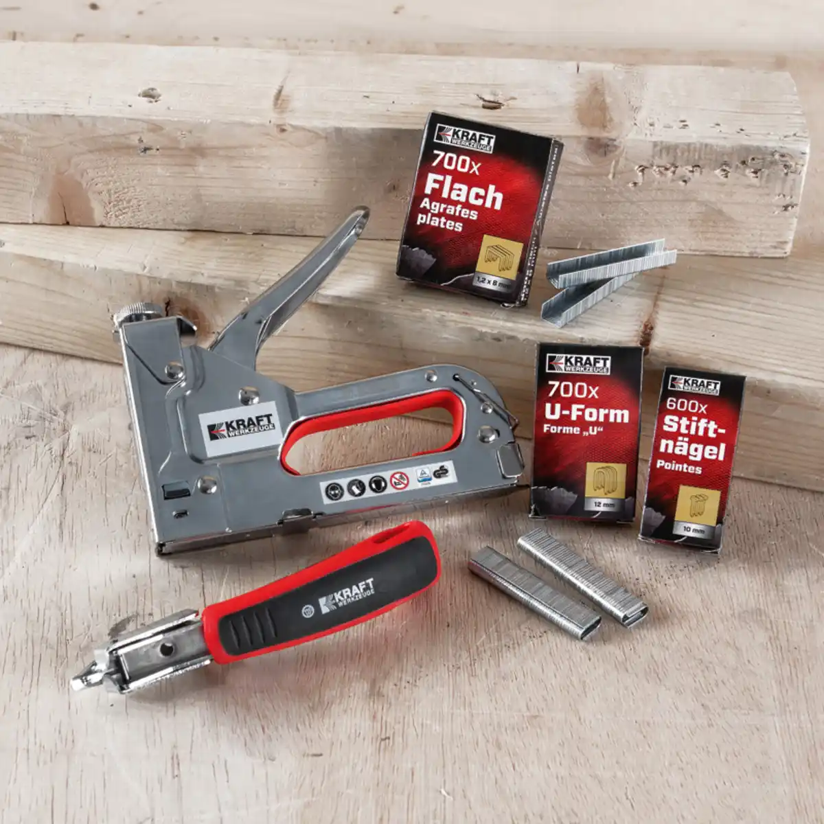 Bild 1 von Kraft Werkzeuge Handtacker-Set