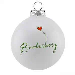 Riffelmacher Weihnachtskugel Liebe - Bruderherz
, 
weiß emaille