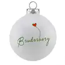 Bild 1 von Riffelmacher Weihnachtskugel Liebe - Bruderherz
, 
weiß emaille