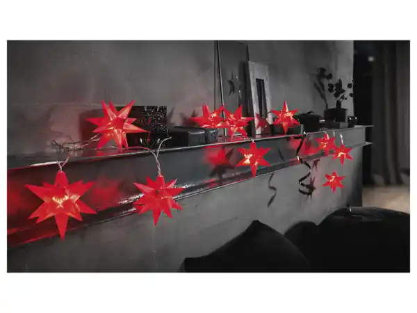 Bild 3 von LIVARNO home LED-Lichterkette mit 3D-Leuchtsternen, 10 LEDs