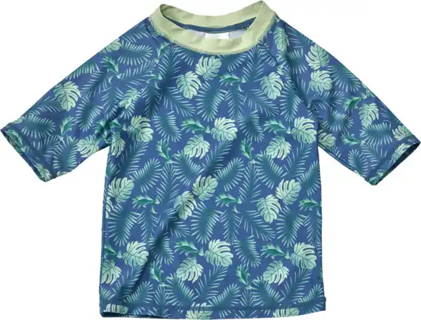 Bild 1 von PUSBLU UV Shirt mit Pflanzen-Muster, blau, Gr. 110/116