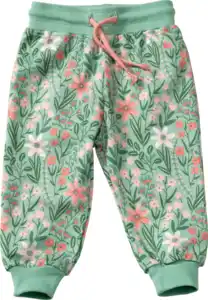 ALANA Jogginghose Pro Climate mit Blumen-Muster, grün, Gr. 122