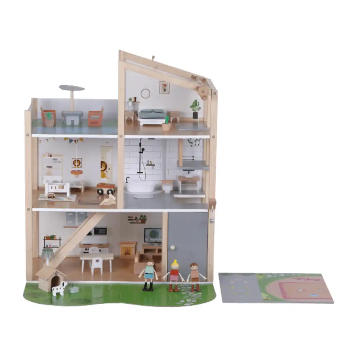 Bild 2 von PLAYLAND Holz-Puppenhaus XXL