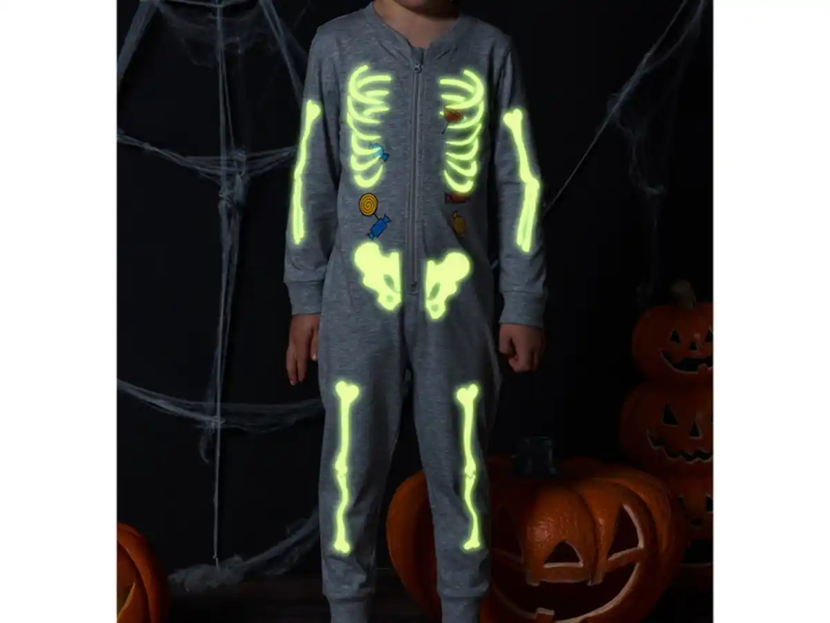 Bild 4 von lupilu® Kleinkinder Schlafoverall mit Halloween-Motiv