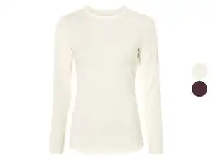 esmara® Damen geripptes Langarmshirt, mit Bio-Baumwolle