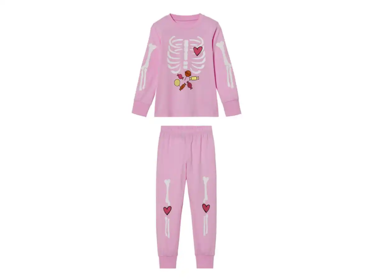 Bild 2 von lupilu® Kinder Pyjama, mit leuchtendem Print