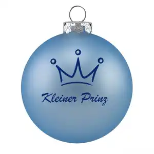 Riffelmacher Weihnachtskugel Familie - Kleiner Prinz
, 
hellblau matt