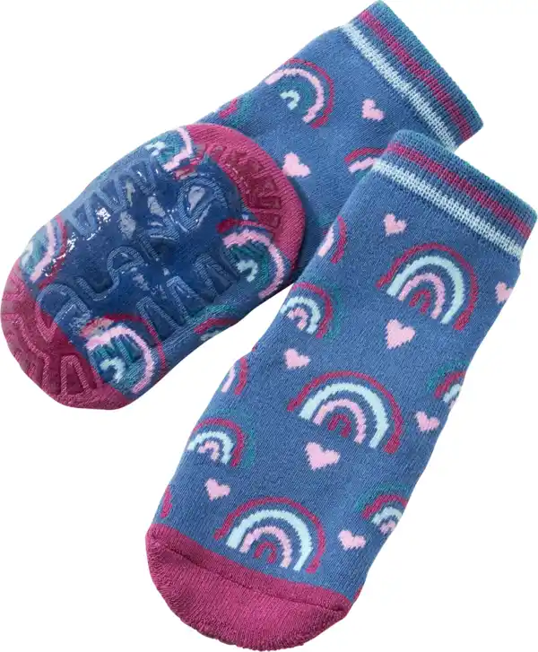 Bild 1 von ALANA Stoppersocken mit Regenbogen-Muster, lila & blau, Gr. 21/22