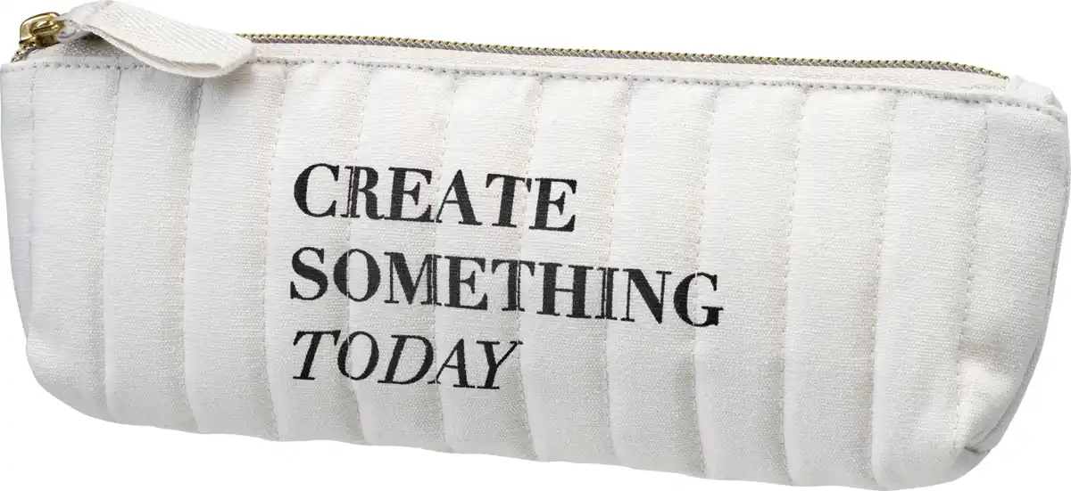 Bild 1 von Vito & Joe Federmäppchen aus Bio-Baumwolle, gesteppt/hellgrau (24x7x3cm)