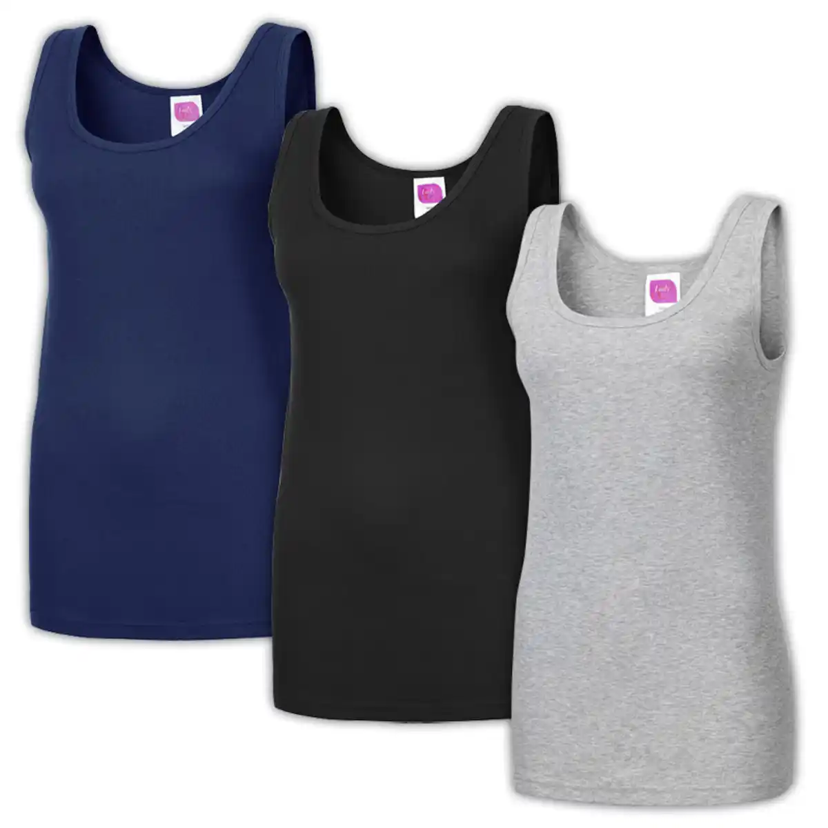 Bild 2 von Unterhemd mit breiten Trägern 3er-Pack