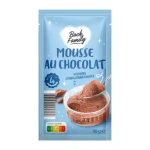 BACK FAMILY Mousse au Chocolat 86g