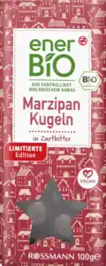 enerBiO Marzipan Kugeln in Zartbitter, 100 g