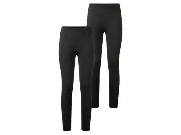 Bild 1 von Nur Die Damen Baumwoll Leggings, 2 Stück, atmungsaktiv und supersoft, schwarz