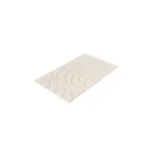 PANA® Badematte mit Wellenmuster • Duschvorleger • 100% Baumwolle Badteppich • Ökotex zertifiziert • waschbar • saugstark • Größe: 60x100cm • 6 verschiedene Farben... Creme