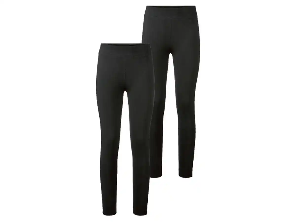 Bild 1 von Nur Die Damen Baumwoll Leggings, 2 Stück, atmungsaktiv und supersoft, schwarz