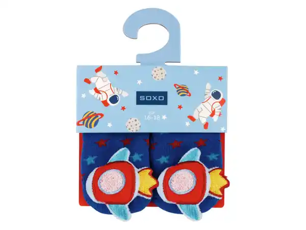 Bild 4 von Soxo Baby Rassel-Socken mit verschiedenen Mustern