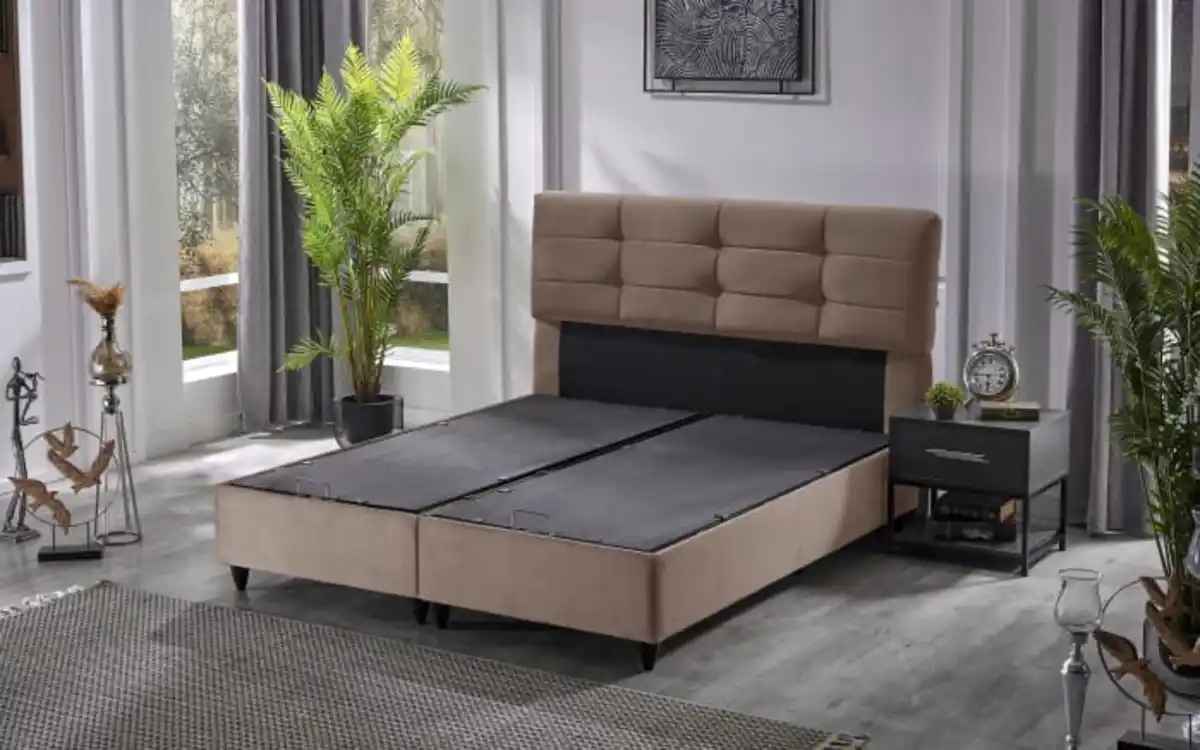 Bild 3 von HPI - Polsterbett Naomi, hellbraun, 180 x 200 cm, inkl. Bettkasten