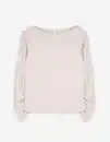 Bild 1 von Damen Langarmshirt - Metallic-Details - beige