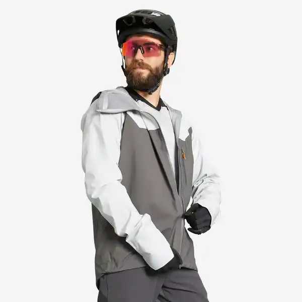 Bild 1 von Wasserdicht Radsport MTB All Mountain Regenjacke – grau