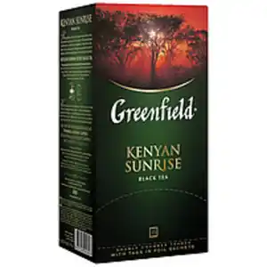 Schwarzer Tee "Greenfield Kenyan Sunrise", 25 x 2g. Doppelka...