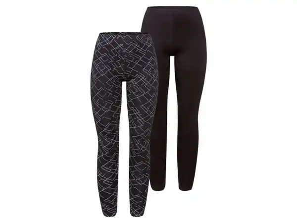 Bild 2 von esmara® Damen Leggings, 2 Stück, mit Baumwolle