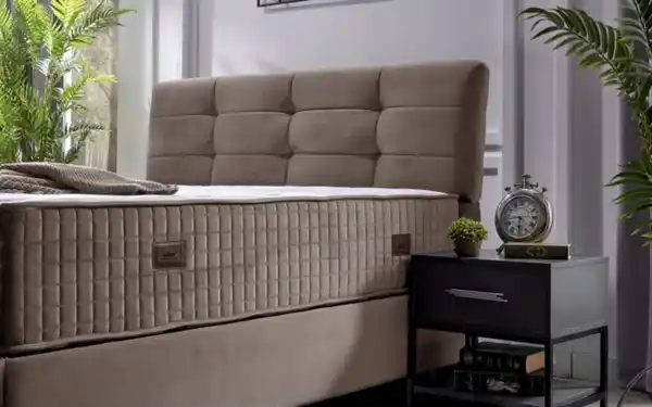 Bild 2 von HPI - Polsterbett Naomi, hellbraun, 180 x 200 cm, inkl. Bettkasten