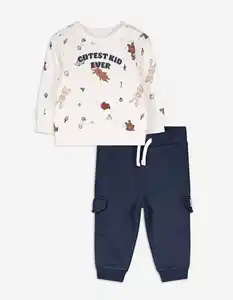 Baby Set aus Sweatshirt und Hose - Messageprint