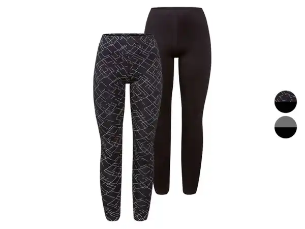 Bild 1 von esmara® Damen Leggings, 2 Stück, mit Baumwolle