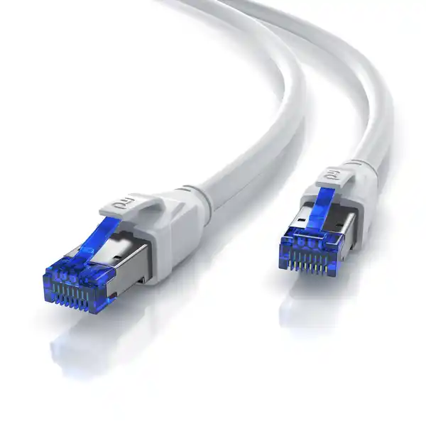 Bild 1 von Primewire Patchkabel CAT 8 mit Baumwollummantelung - Gigabit Ethernet LAN Kabel - 40 Gbit/s - S/FTP PIMF Schirmung - Netzwerkkabel - 20m