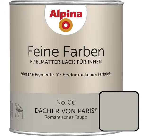 Bild 1 von Alpina Feine Farben Lack No. 06 Dächer von Paris  taupe edelmatt 750 ml