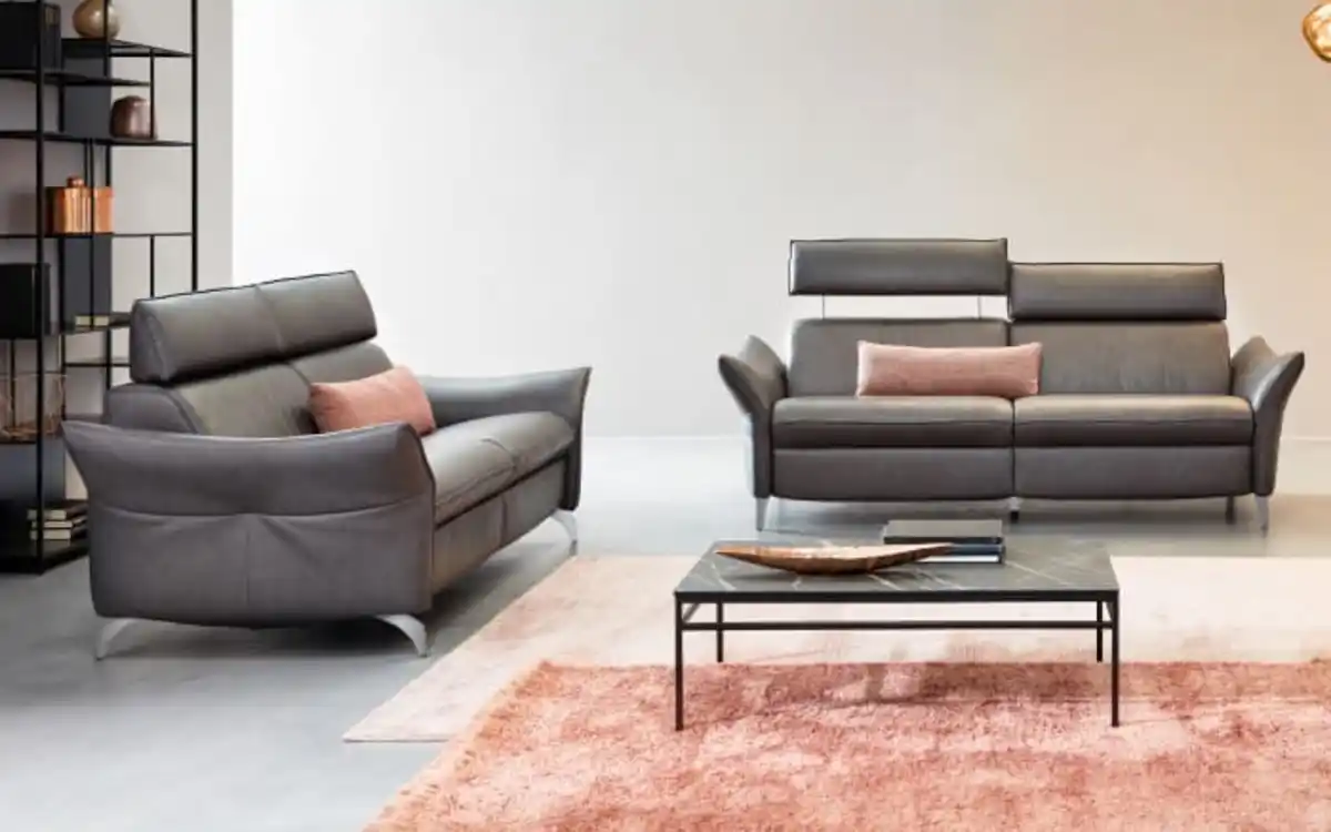 Bild 1 von Leder Garnitur 1926 Mainstadt / 7916 Festkogel, schiefer, inkl. Wall-Free-Funktion