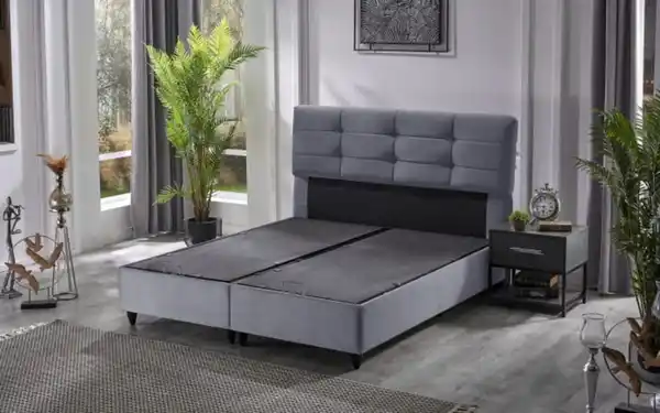 Bild 3 von HPI - Polsterbett Naomi, grau/blau, 180 x 200 cm, inkl. Bettkasten