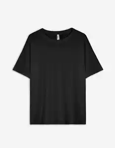 Damen T-Shirt - Zierperlen - schwarz