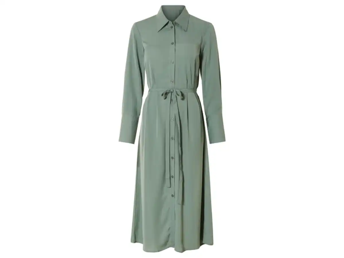 Bild 2 von esmara® Damen Satin-Kleid, moderne Midi-Länge