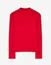 Bild 1 von Damen Langarmshirt - Stehkragen - rot