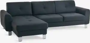 Sofa DAMHALE Chaiselongue schwarz