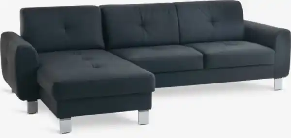 Bild 1 von Sofa DAMHALE Chaiselongue schwarz