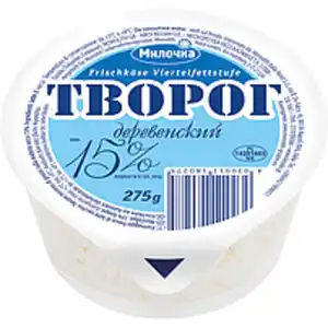 Frischkäse "Tworog Derewenskij" 15% Fett i.Tr.