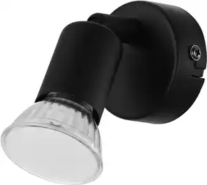 Eglo 1er LED Spot Buzz schwarz Ø 6 cm GU10